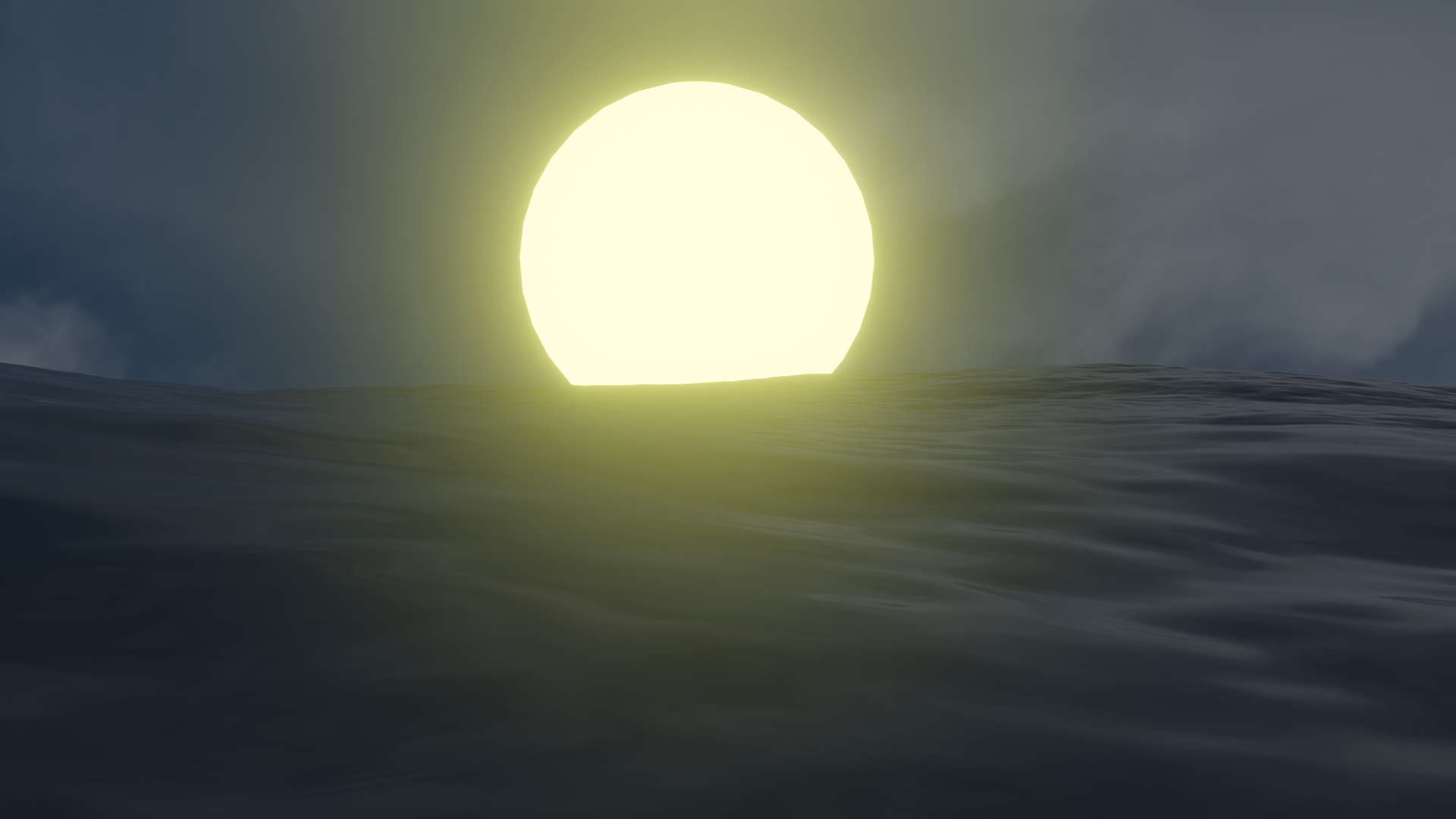 Sunset on ocean
